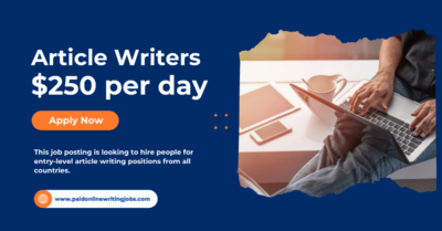 Earn Up To $316/Day Writing From Home | PaidOnlineWritingJobs.com
